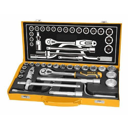 Juego De Dados 24pzs M1/2 Mm Caja Metalica - MARKEMSTORE -