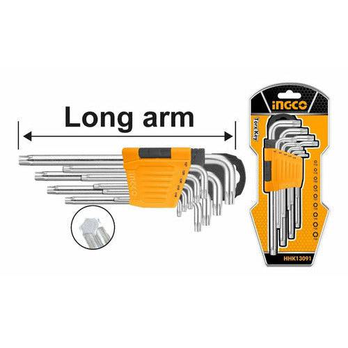 Juego Llaves Torx 9pzs T10 - t50 Ingco Hhk13091 - MARKEMSTORE -