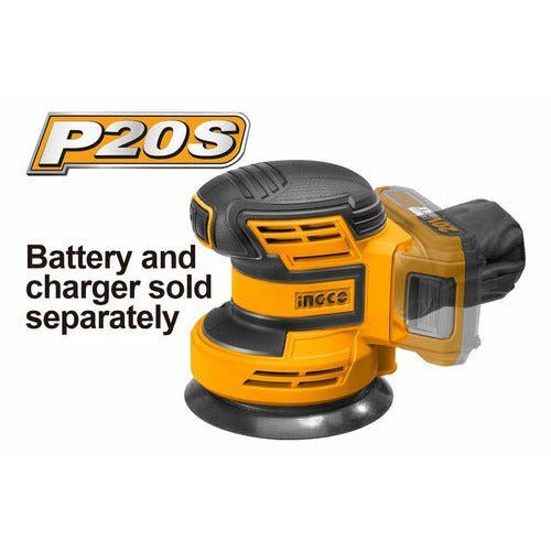 Lijadora Rotorbital Inalambrica 20v 10000rpm INGCO CROSLI2001 - MARKEMSTORE - Lijadoras