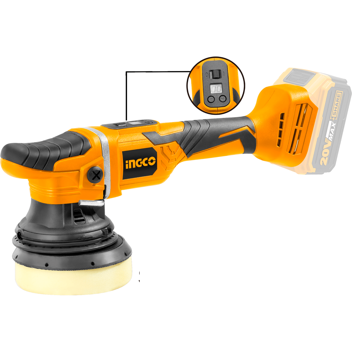 Polichadora Inalambrica 20v INGCO APLI2002 - MARKEMSTORE - Polichadora