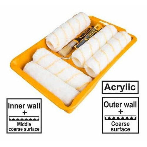 Set De Pintor 8 En 1 Para Interiores Y Exteriores Ingco HKTCB83230083 - MARKEMSTORE - Rodillos