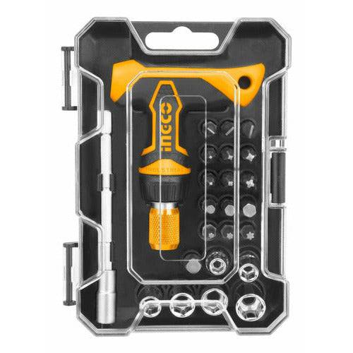 Set Destornillador Y Puntas Mango En T De 24 Piezas INGCO HKSDB0188 - MARKEMSTORE - Ferreteria