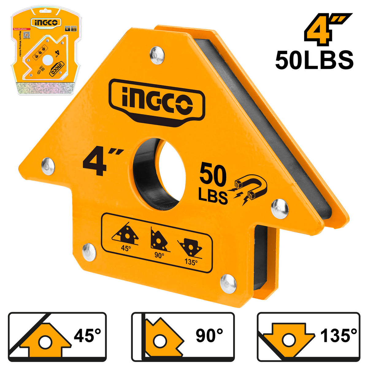 soporte magnetico soldadura 4" INGCO Amwh50041