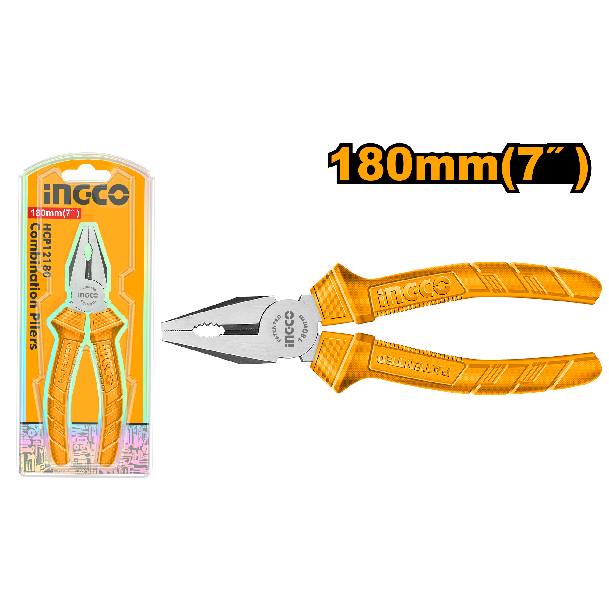 Ingco Alicate De Combinación 7 Pulido INGCO HCP12180 - MARKEMSTORE