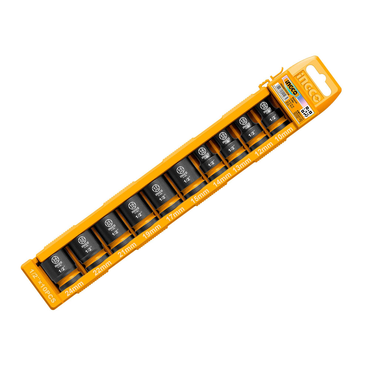 Set Dado Impacto 10Pcs M1/2 Ingco Hkissd12106