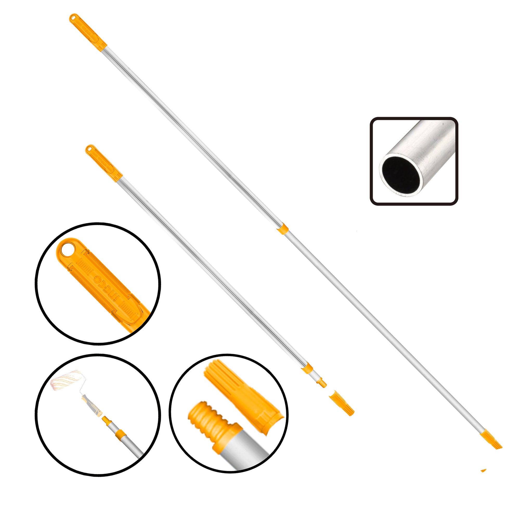 Mango Extensor de Rodillo INGCO Aluminio 110-200cm HRCEP0201