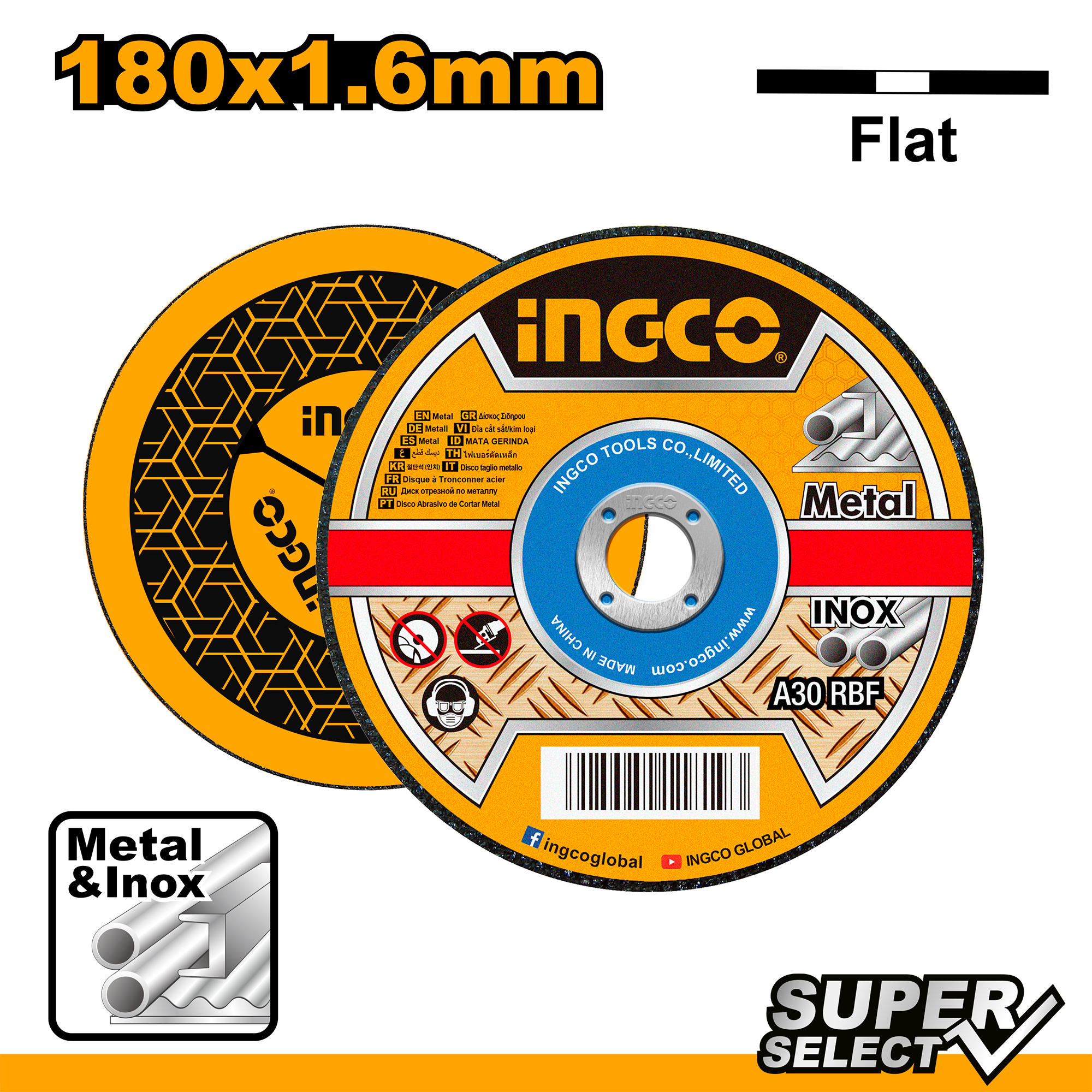 Disco De Corte Fino 7X1/16X7/8 Ingco MCD161801 - MARKEMSTORE