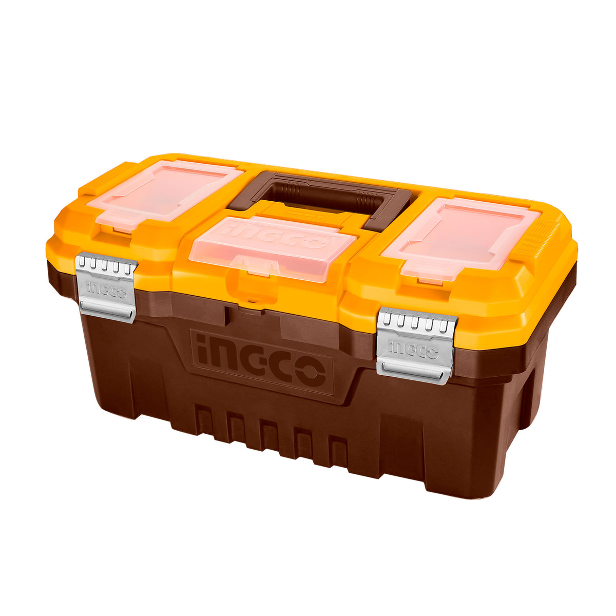 Caja De Herramientas Plástica Agarre Metálico 20"X11.7"X10.3" Ingco PBX2002
