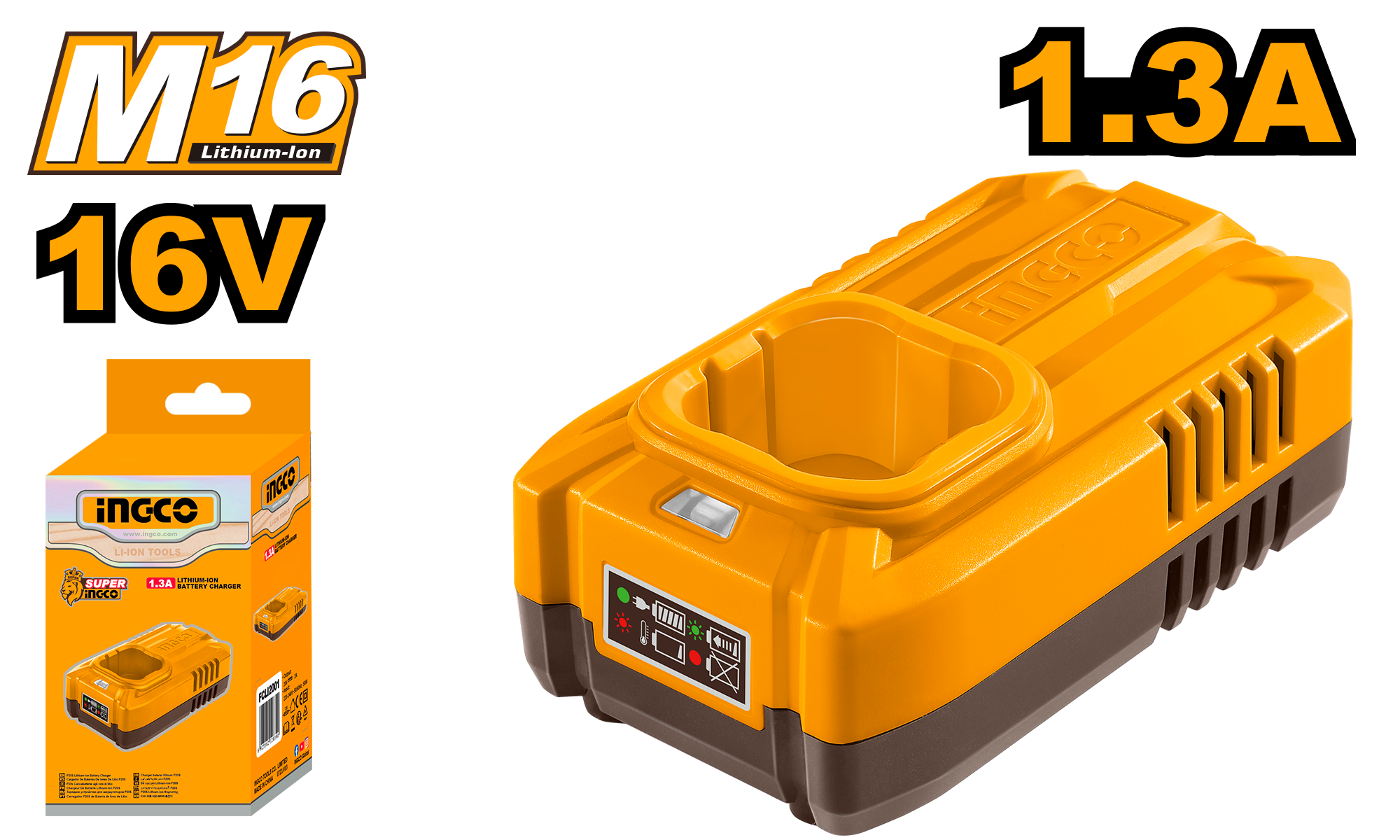 Cargador 16V - 110/120V 50/60Hz INGCO UFCLI1613