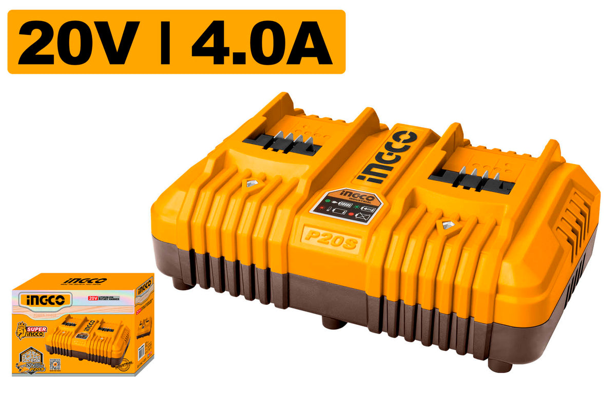 Cargador 21V 110/120V 50/60Hz 2 Baterias INGCO UFCLI2034