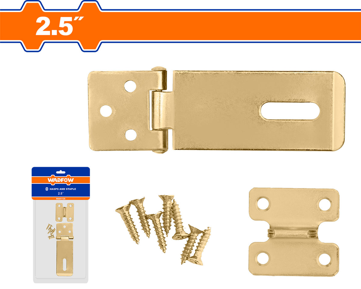 Cerrojo Y Grapa Para Candado 2.5" Cobre WADFOW WAN1125