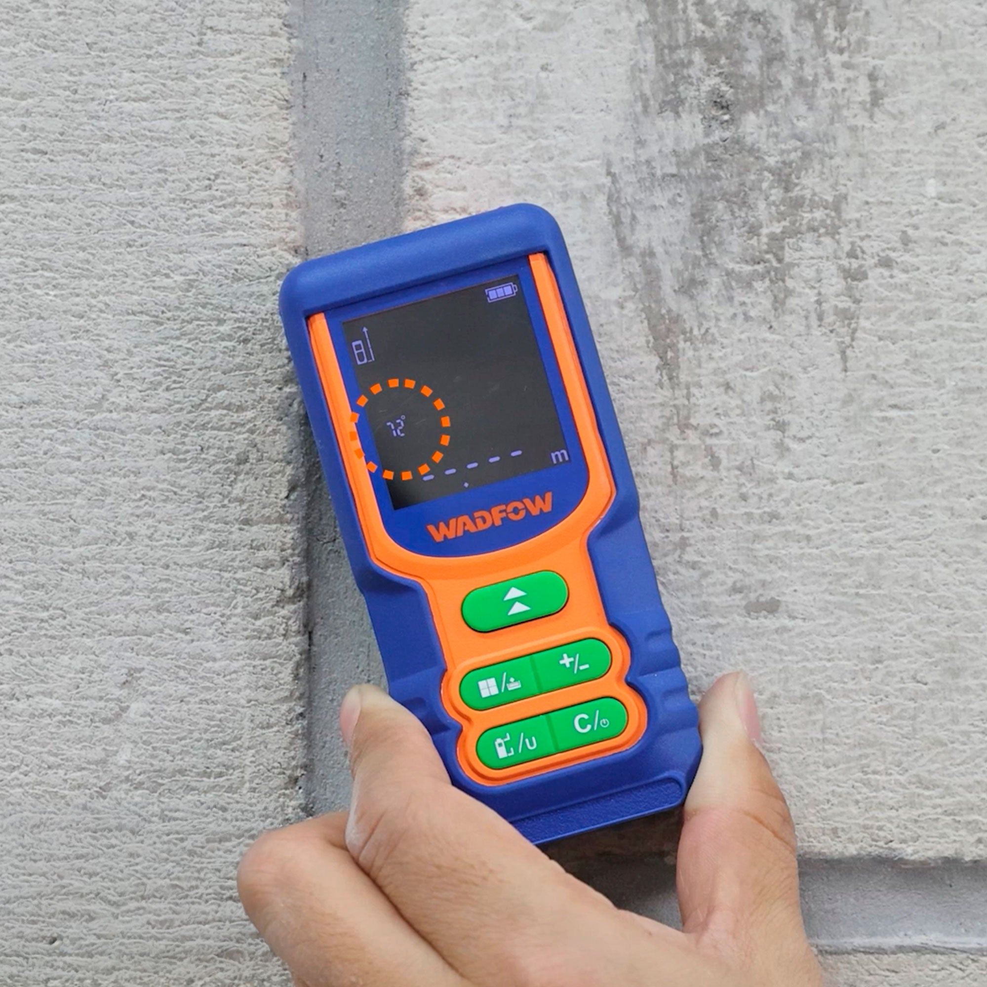 Medidor de distancia láser luz verde 75mts 2 funciones WADFOW WDL15267
