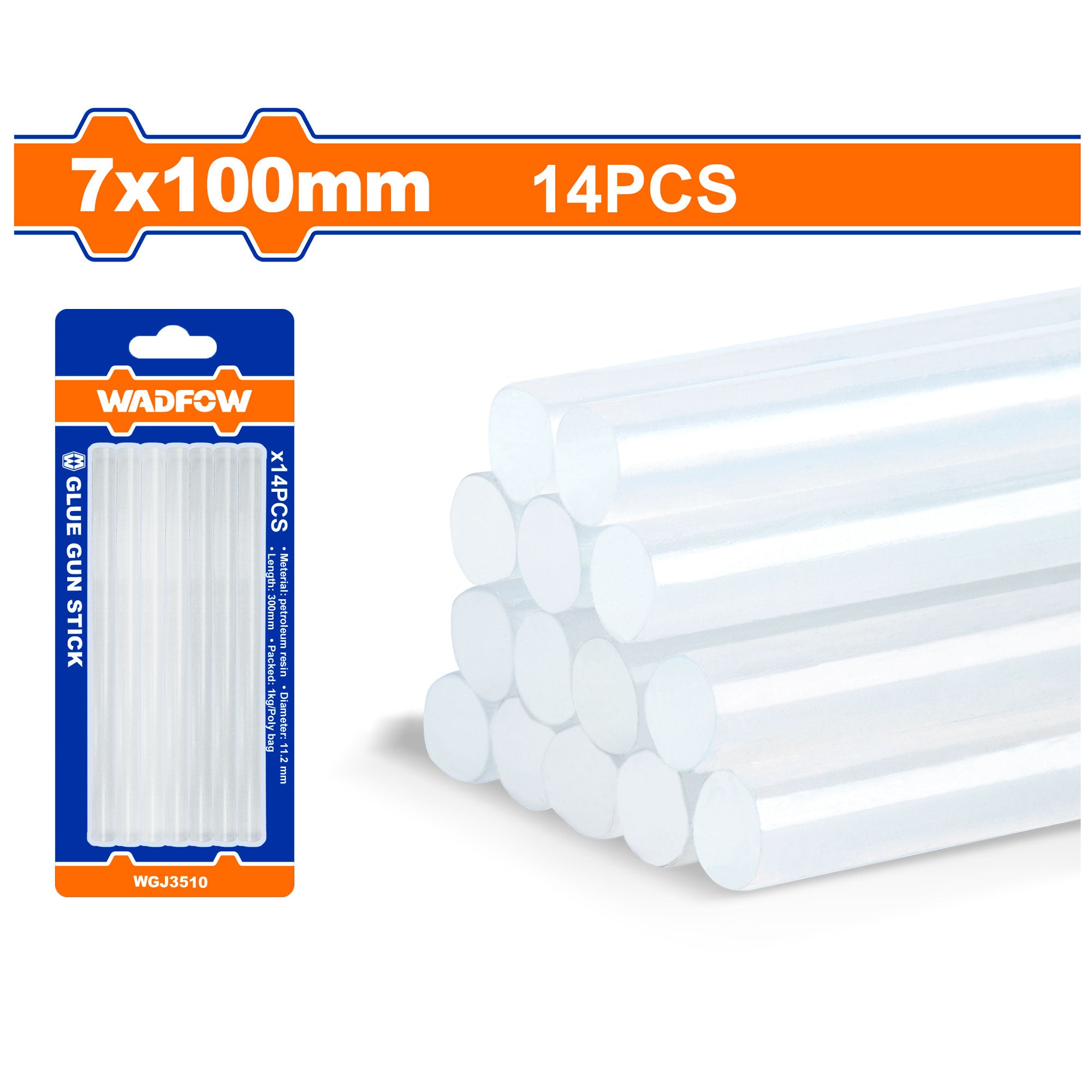 Silicona de barra 7MM 14PCS WADFOW WGJ3510