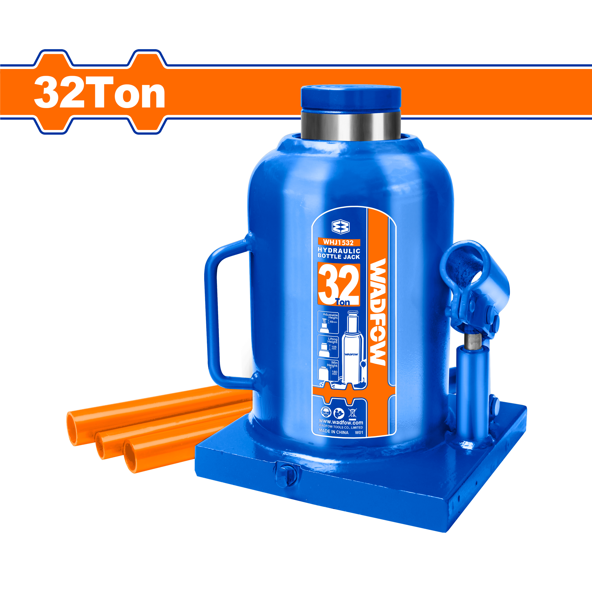 Gato T/Botella 32T Altura Elevación 130mm WADFOW WHJ1532 - MARKEMSTORE