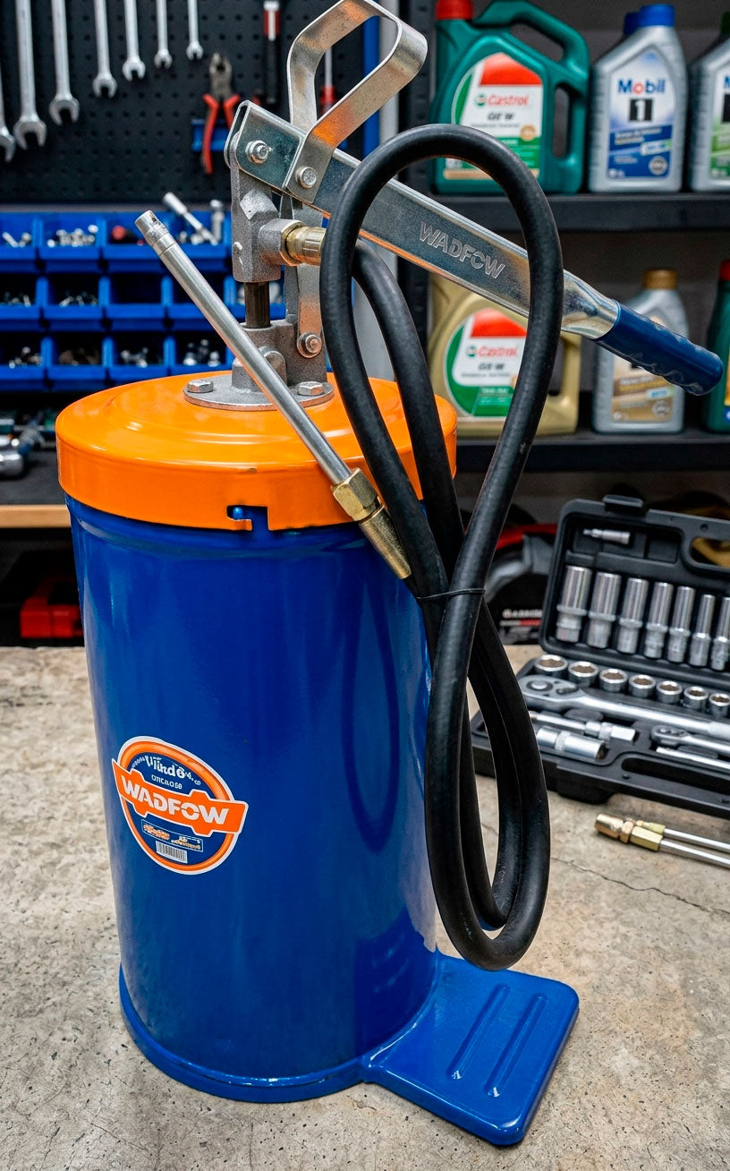 Engrasadora manual tipo balde capacidad 16kg  3000PSI WHY1A16