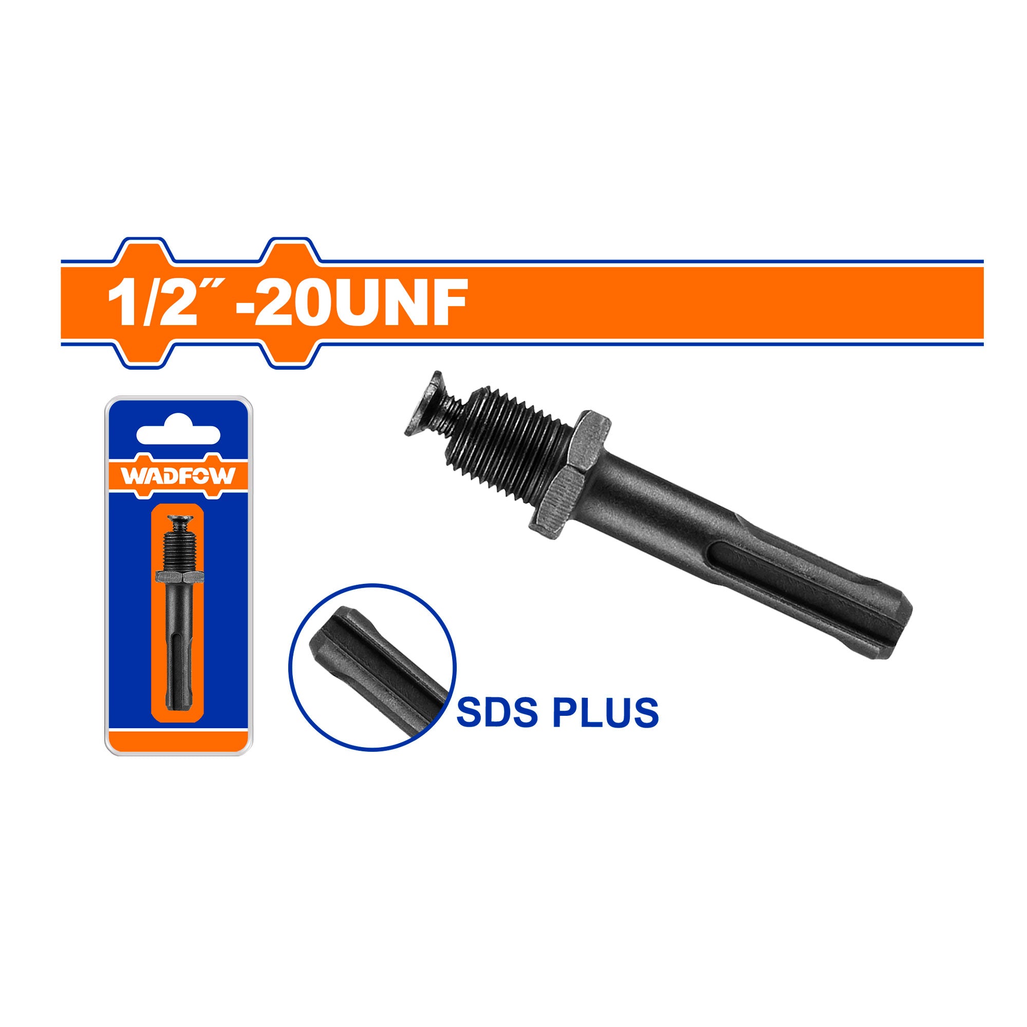 Adaptador para Mandril WADFOW SDS Plus 1/2"-20UNF Taladro WKCR0102