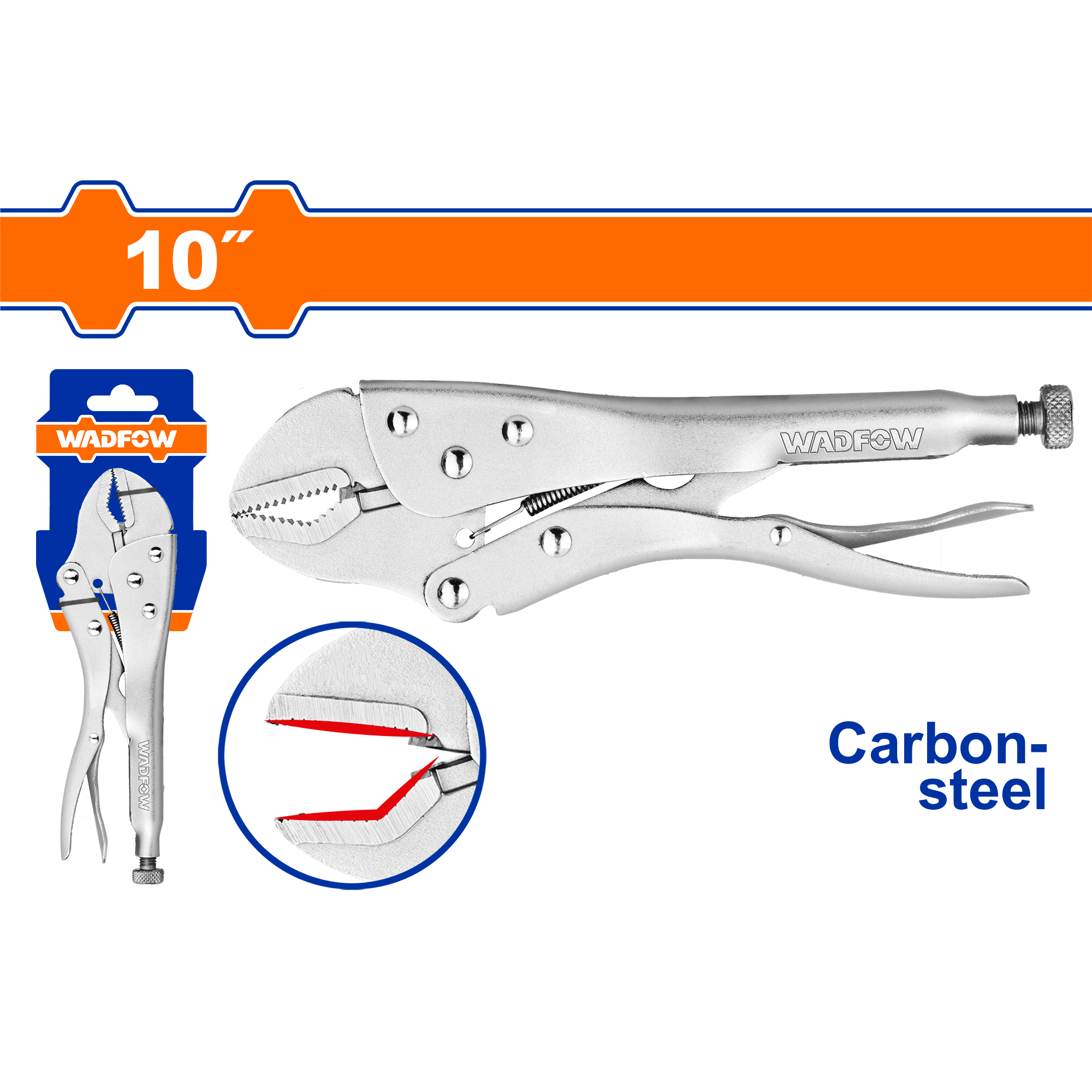 Hombresolo En V 10" Acero Carbón WADFOW WLP9C10