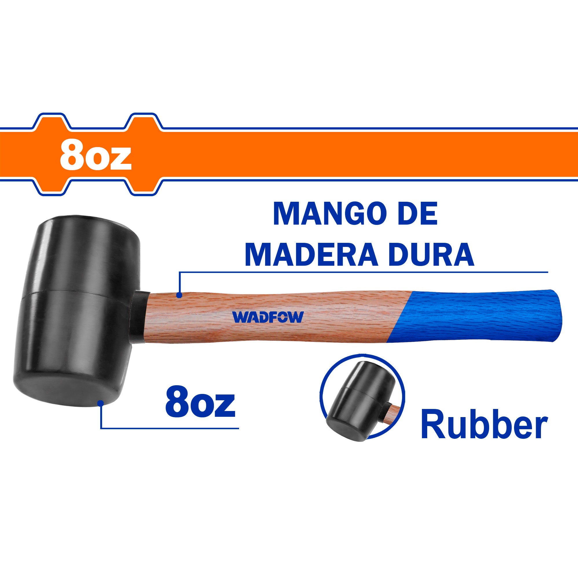 Mazo de Caucho 8oz Mango madera WADFOW WMB7301