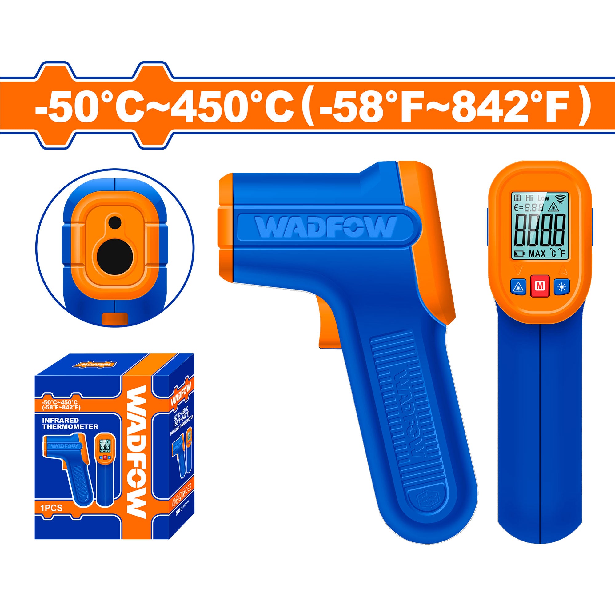 Termometro infrarrojo 50 a 450 grados WNT6501