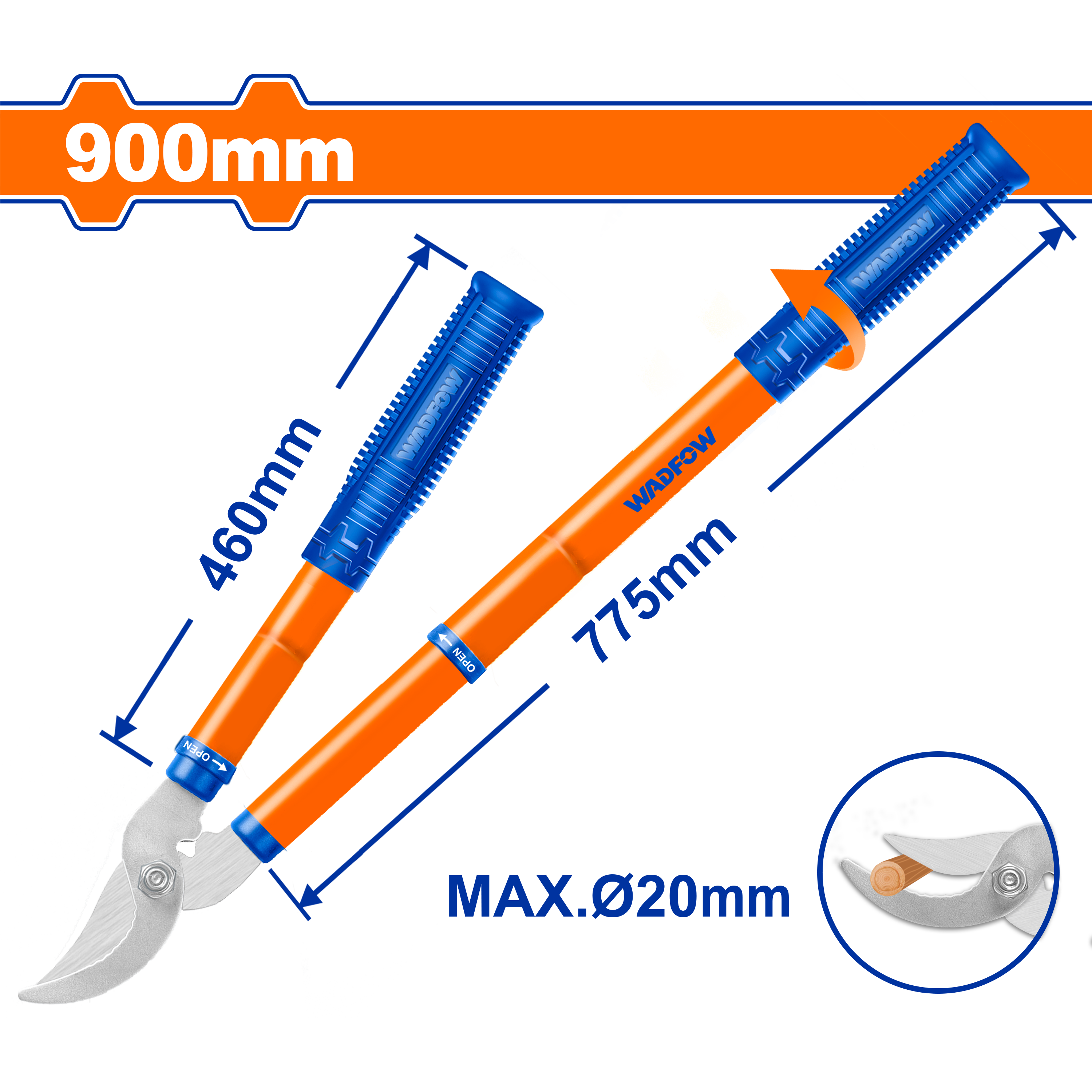 Tijera Podar Telescópica 580-900Mm WADFOW WPR1E79