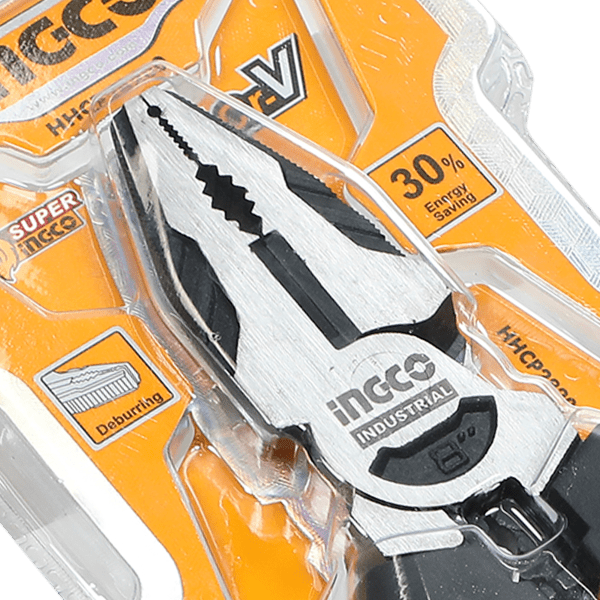 Alicate Combinación 8" INGCO Cr - V Mango TPR Bicolor HHCP28200 - MARKEMSTORE - Alicates
