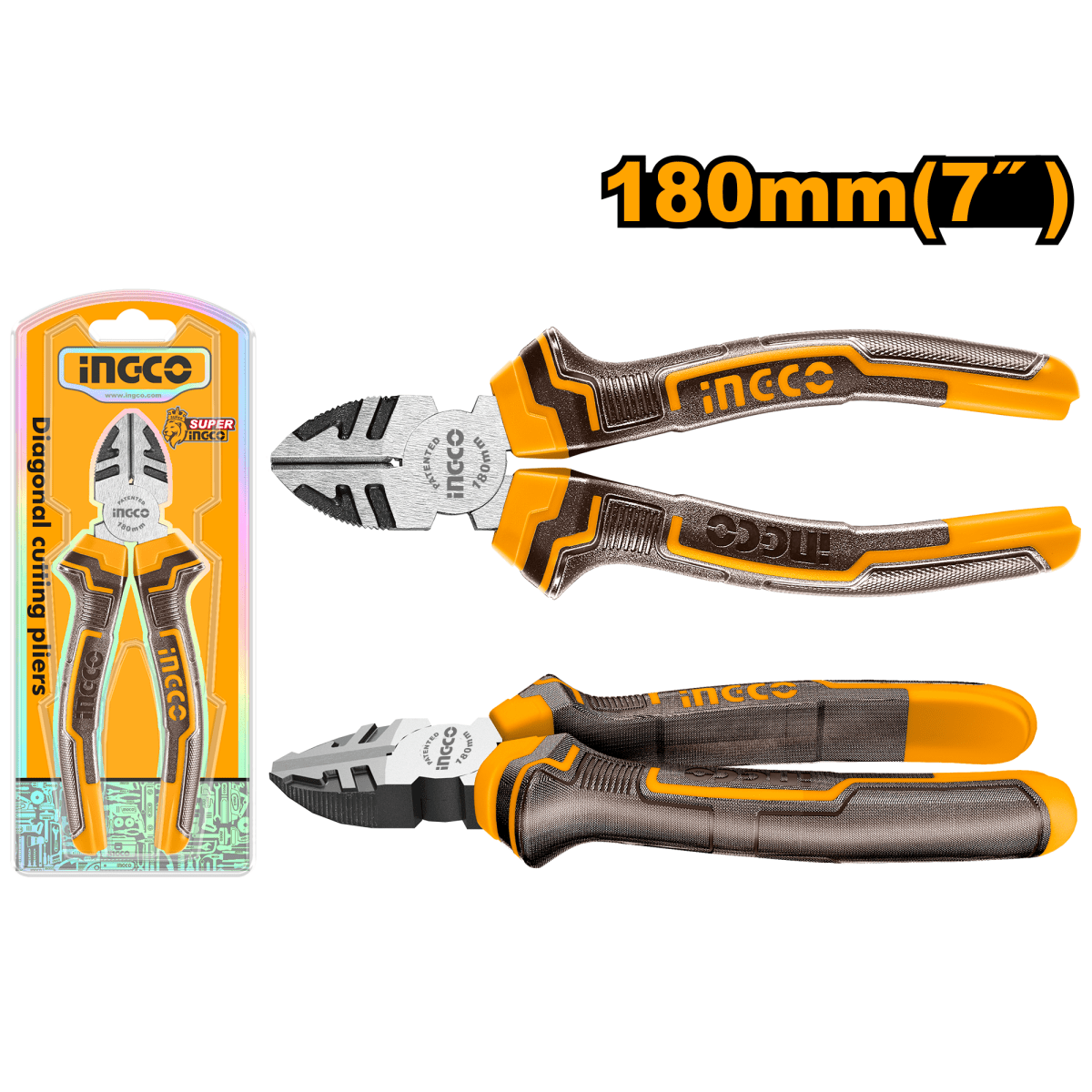Alicate Corte Diagonal 7 Pulido INGCO HDCP08188 - MARKEMSTORE - Alicates