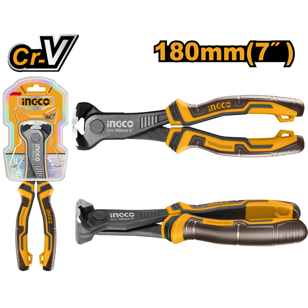 Alicate Corte Frontal 7" INGCO HECP02180 - MARKEMSTORE - Ferreteria