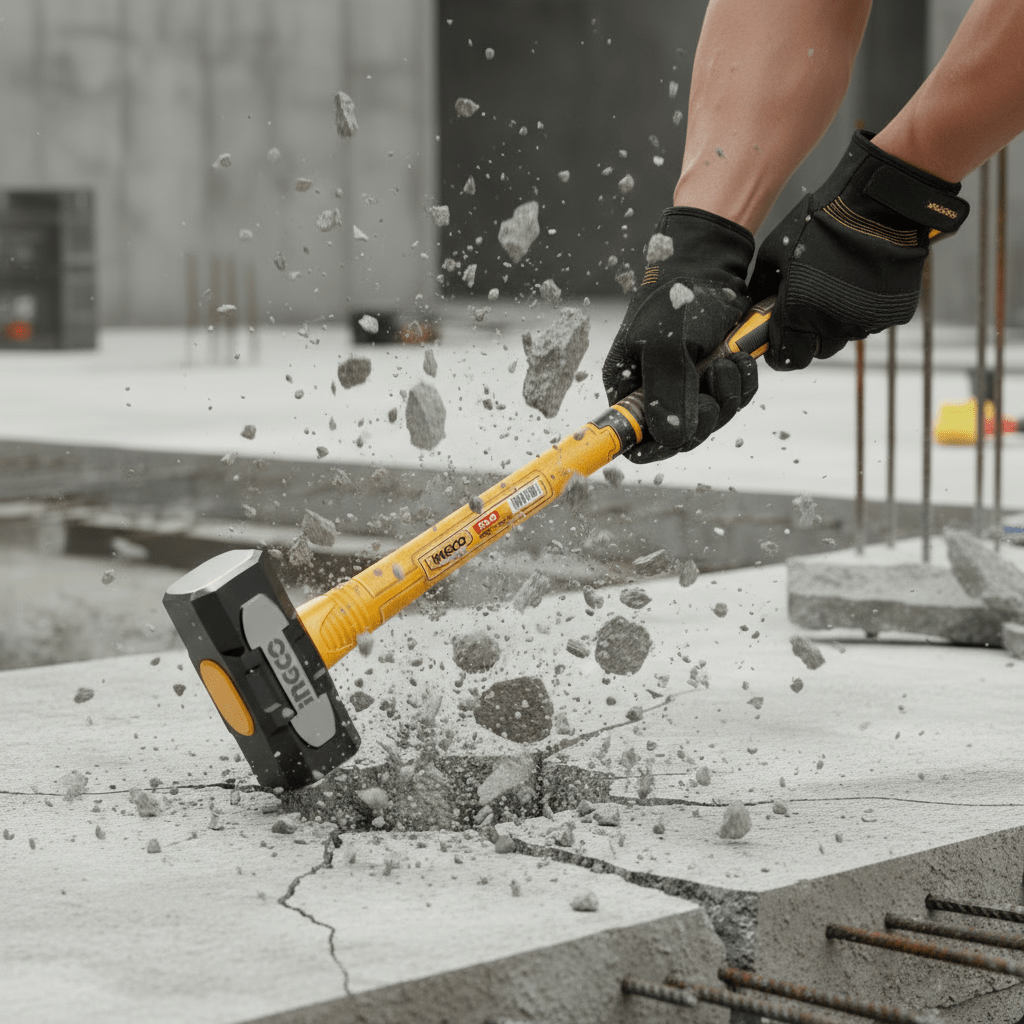 Almadana 12 Libras Mango Fibra de Vidrio Profesional HSM81598 - MARKEMSTORE - Almadana