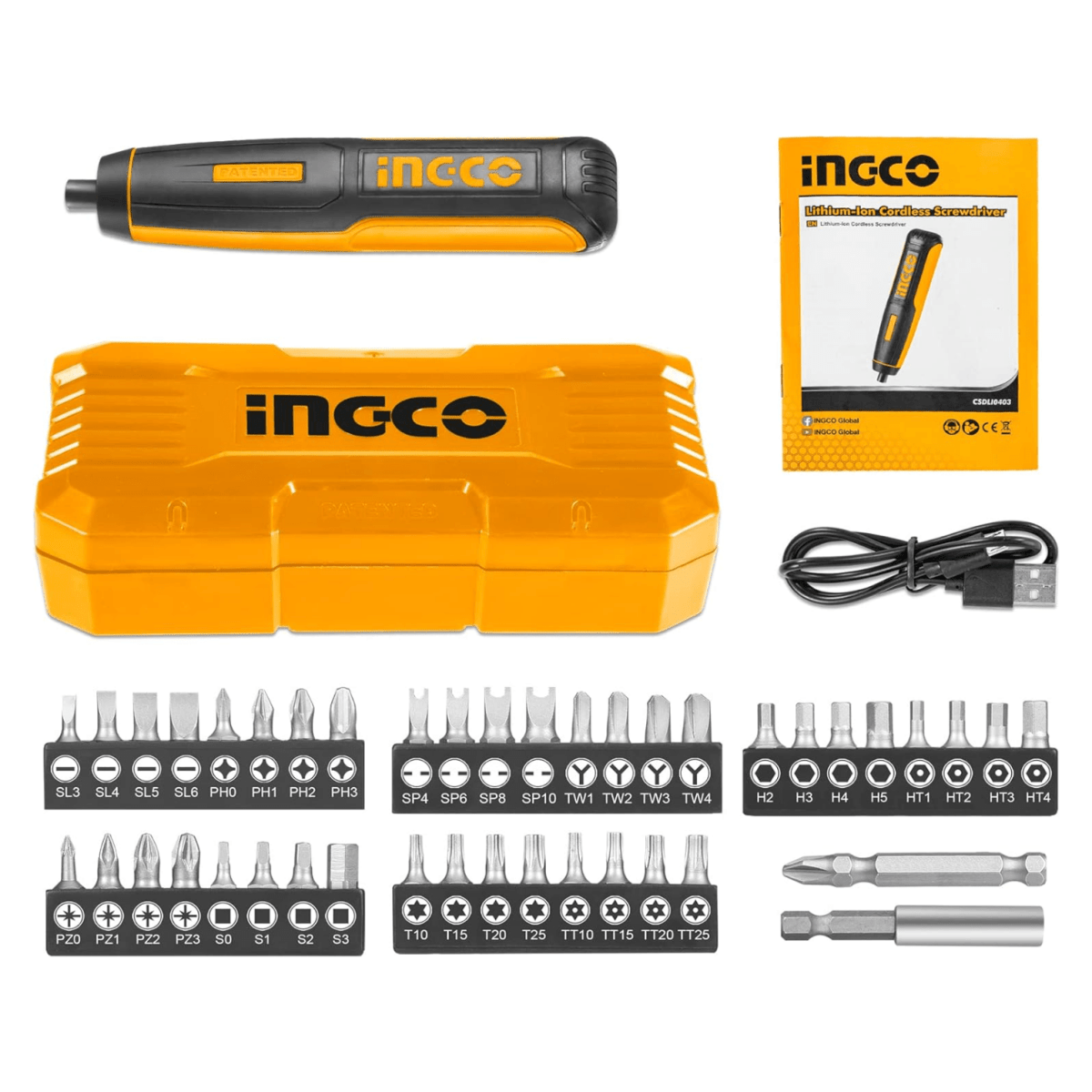 Atornillador Inalmabrico Ionlitio 4v 240/min Ingco Csdli0403 - MARKEMSTORE - Atornillador