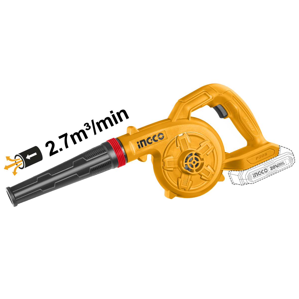 Blower 20V INGCO CABLI20028 - MARKEMSTORE - 