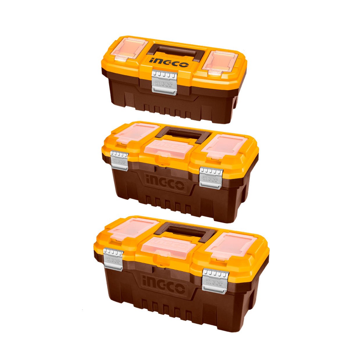 Caja De Herramientas Plastica 14/17/20 Set 3Pcs INGCO PBXK0302 - MARKEMSTORE - Cajas y Organizadores