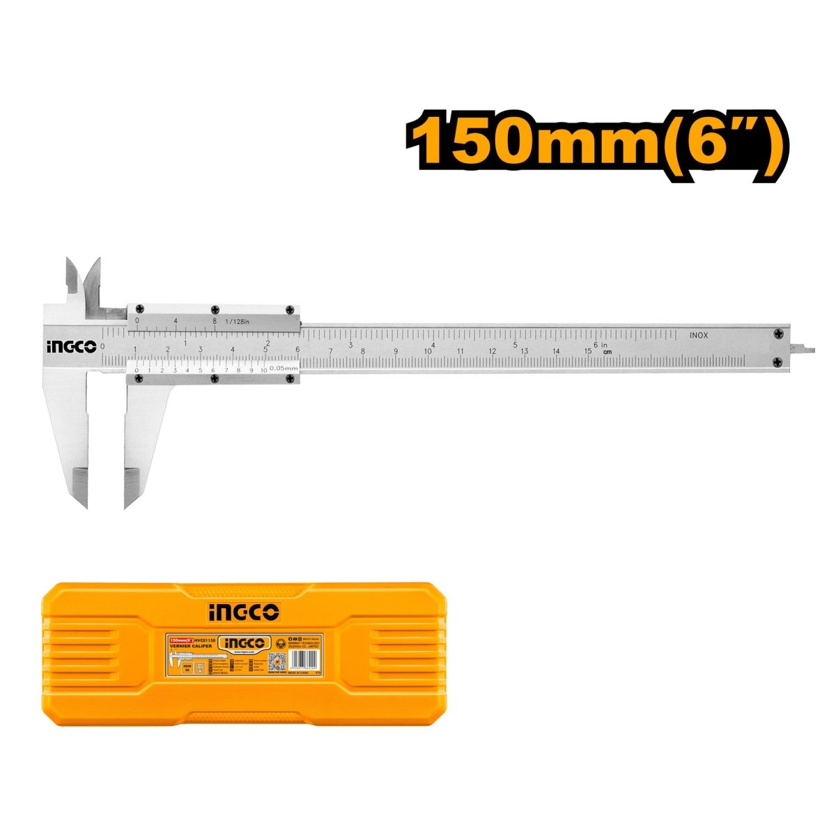 Calibrador Pie De Rey 0-150mm 0,05mm Ingco HVC01150 - MARKEMSTORE - Calibradores