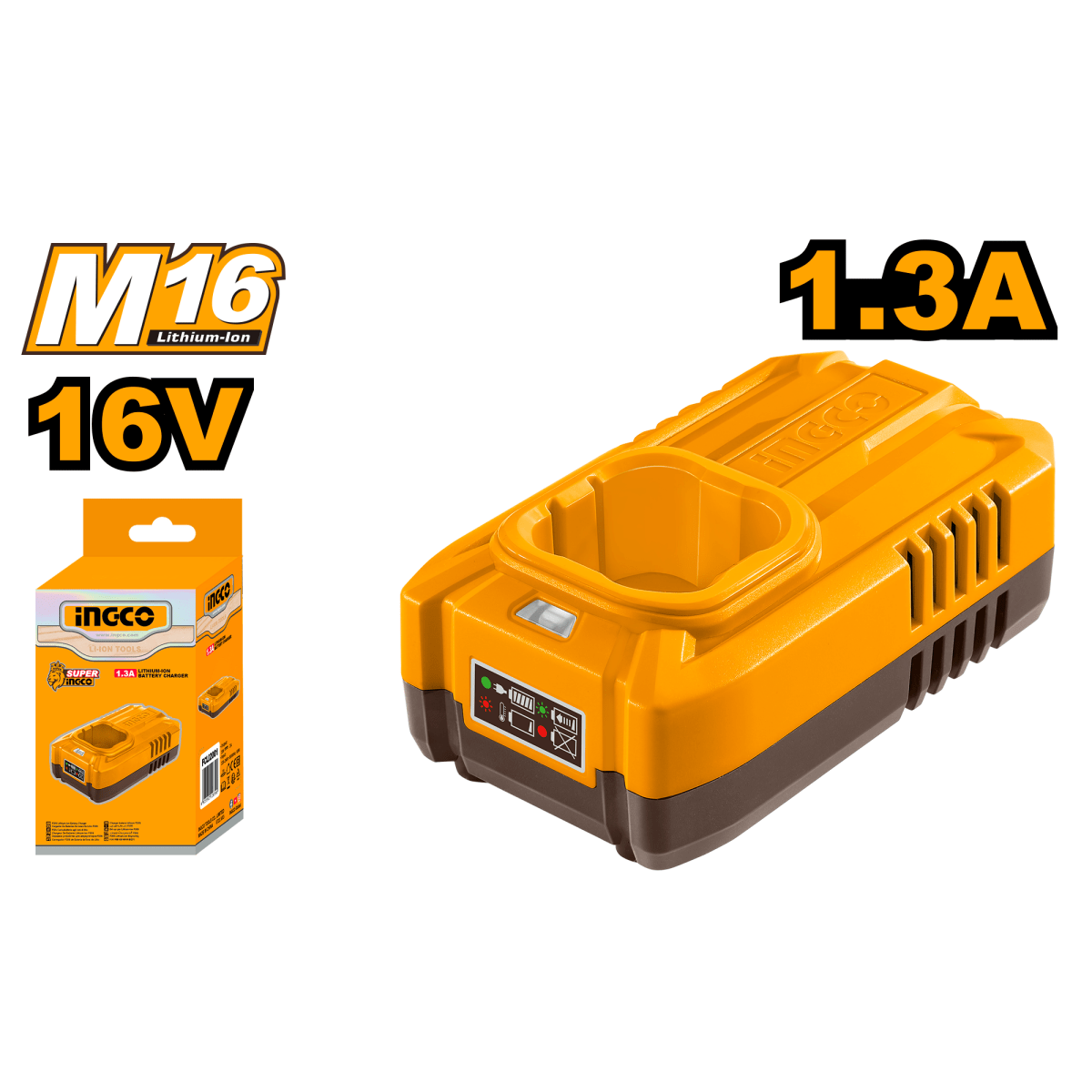 Cargador 16V - 110/120V 50/60Hz INGCO UFCLI1613 - MARKEMSTORE - 