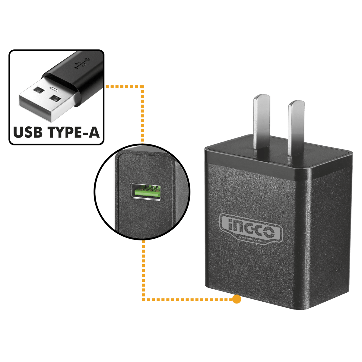 Cargador 5V 110/120V 50/60Hz Usb Tipo A Ufcli120502 - MARKEMSTORE - 