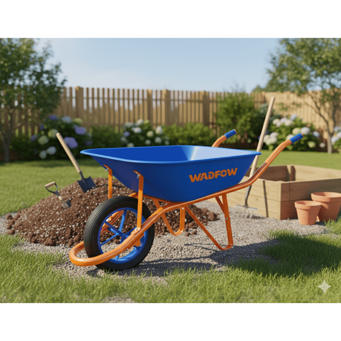 Carretilla Cap 130 Kg Wadfow WWB1F02 Rueda Solida - MARKEMSTORE - 