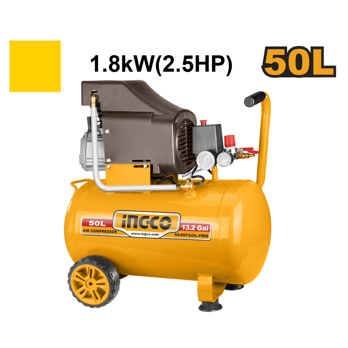 Compresor 60Hz 2.5Hp 50L INGCO UAC225506 - MARKEMSTORE - 