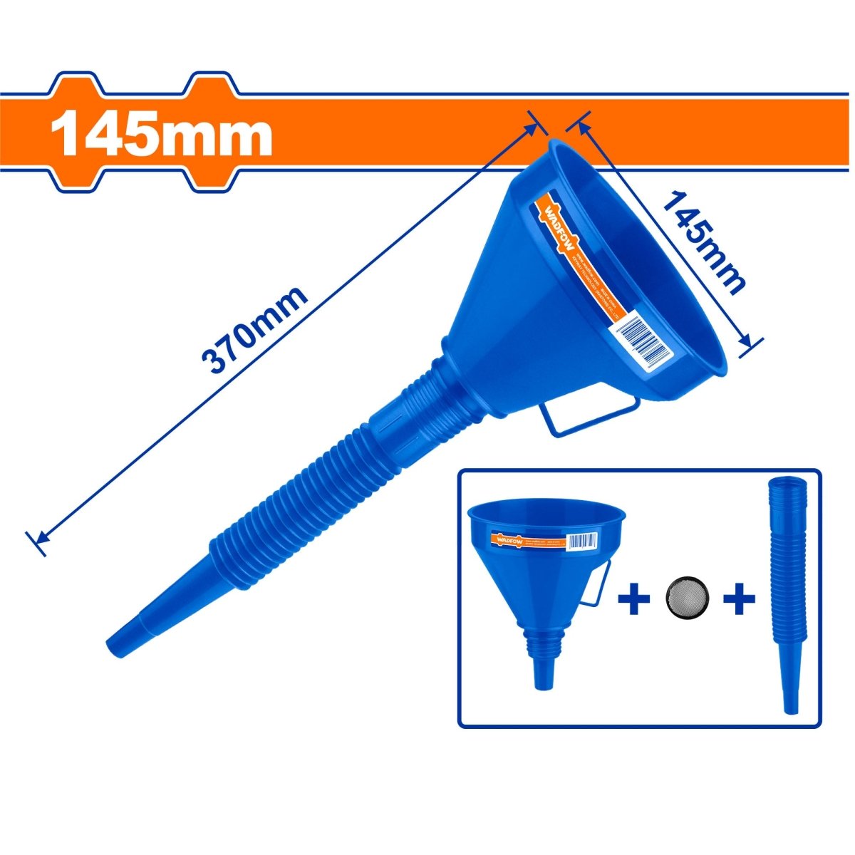Embudo Plástico Flexible 2 En 1 145Mm X370Mm WADFOW Wuf1302 - MARKEMSTORE - Utensilios y Accesorios