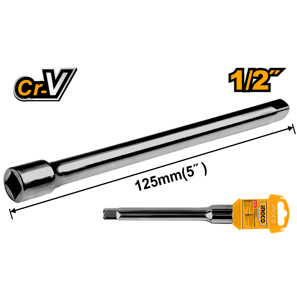 Extensión 1/2 5 Largo Ingco Heb12051 - MARKEMSTORE - 