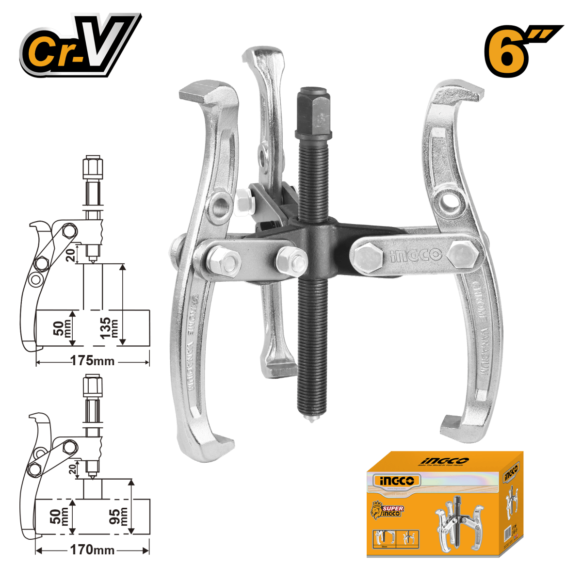 Extractor De Perno 6 3 Mandibulas Para 6 Ton Hgp08036 - MARKEMSTORE - 