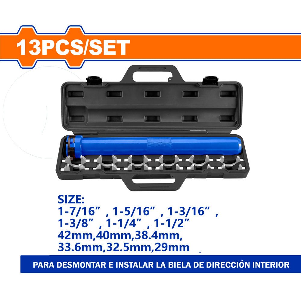 Extractor de Rótula Axial WADFOW 13 Piezas Dirección Automotriz WGP6D13 - MARKEMSTORE - 
