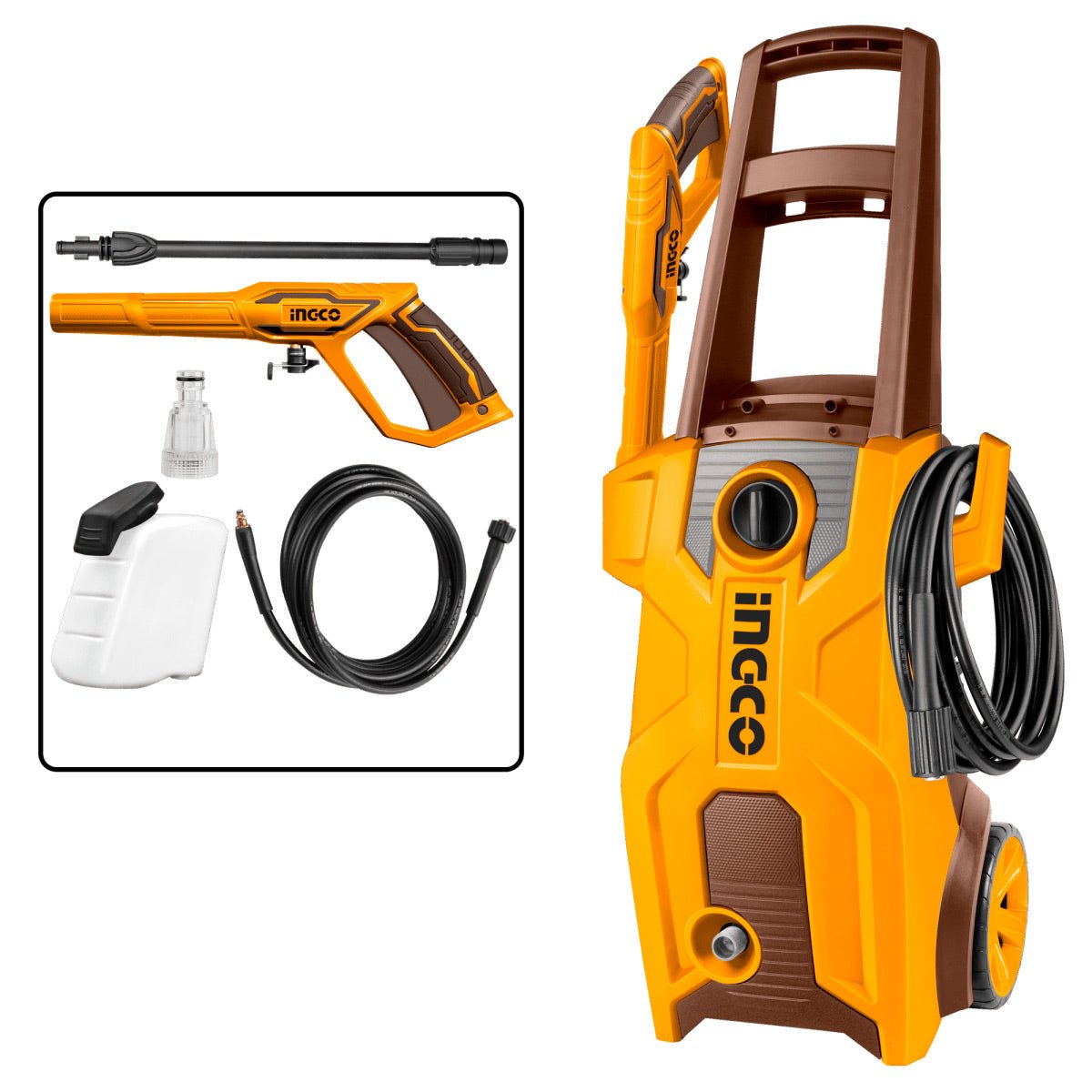 Hidrolavadora 110/120V 2000W 2320 Psi 6,0L/Min INGCO UHPWR20018 - MARKEMSTORE - Hidrolavadoras