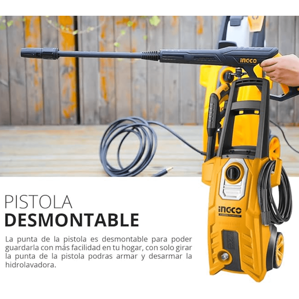Hidrolavadora 1800W 2200 Psi 6l/min INGCO Uhpwr18008 - MARKEMSTORE - Hidrolavadoras