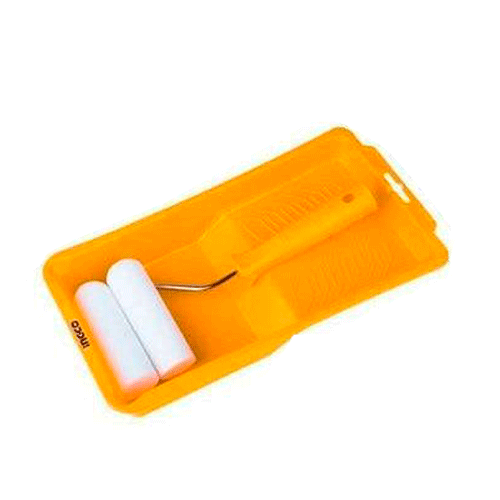 Ingco Set De Rodillo Interior 4 En 1 Con Poliester 10cms HKTCB041002 - MARKEMSTORE - Ferreteria