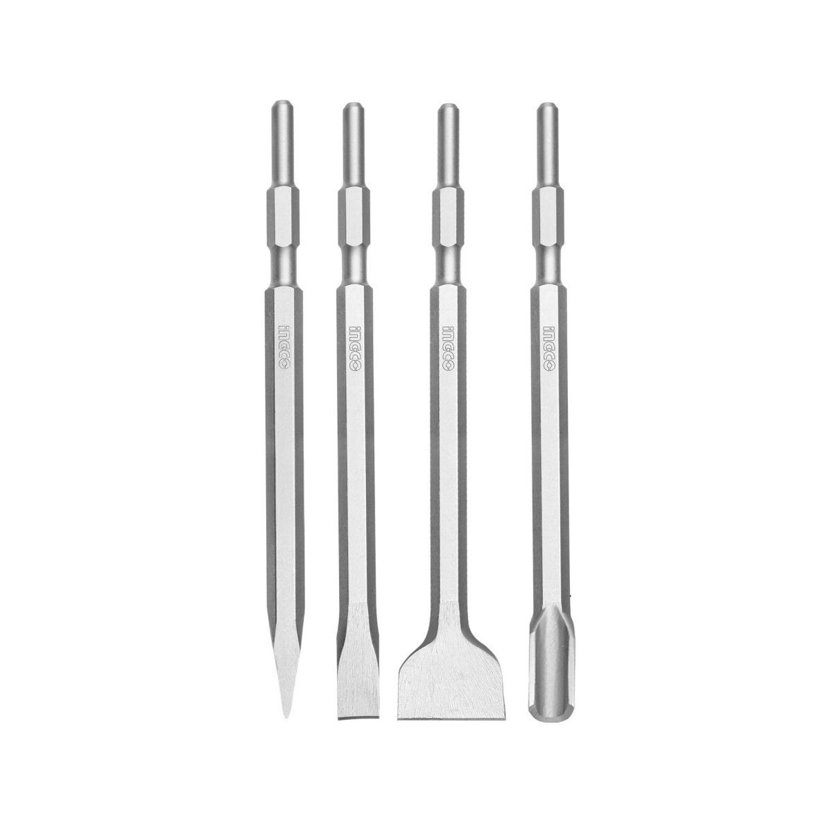 Juego De Cinceles Hex 17Mm 4 piezas Ingco DBC0804401 - MARKEMSTORE - Rotomartillos