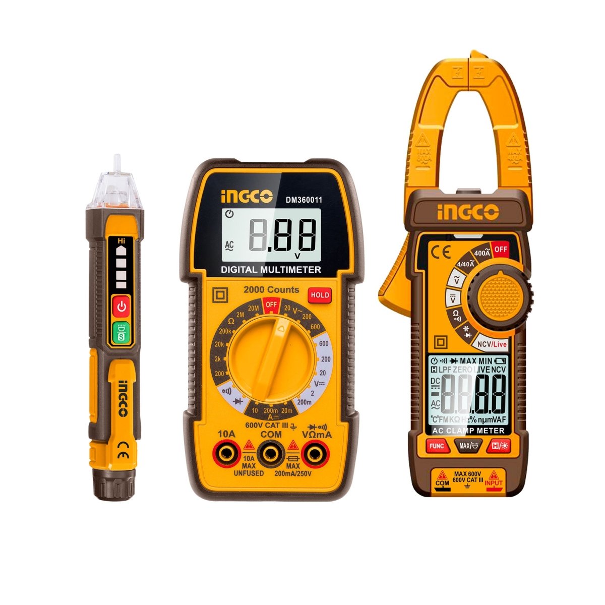 Kit Electricista 3Piezas Ingco Dm3069 - MARKEMSTORE - HERRAMIENTA PARA MEDICION