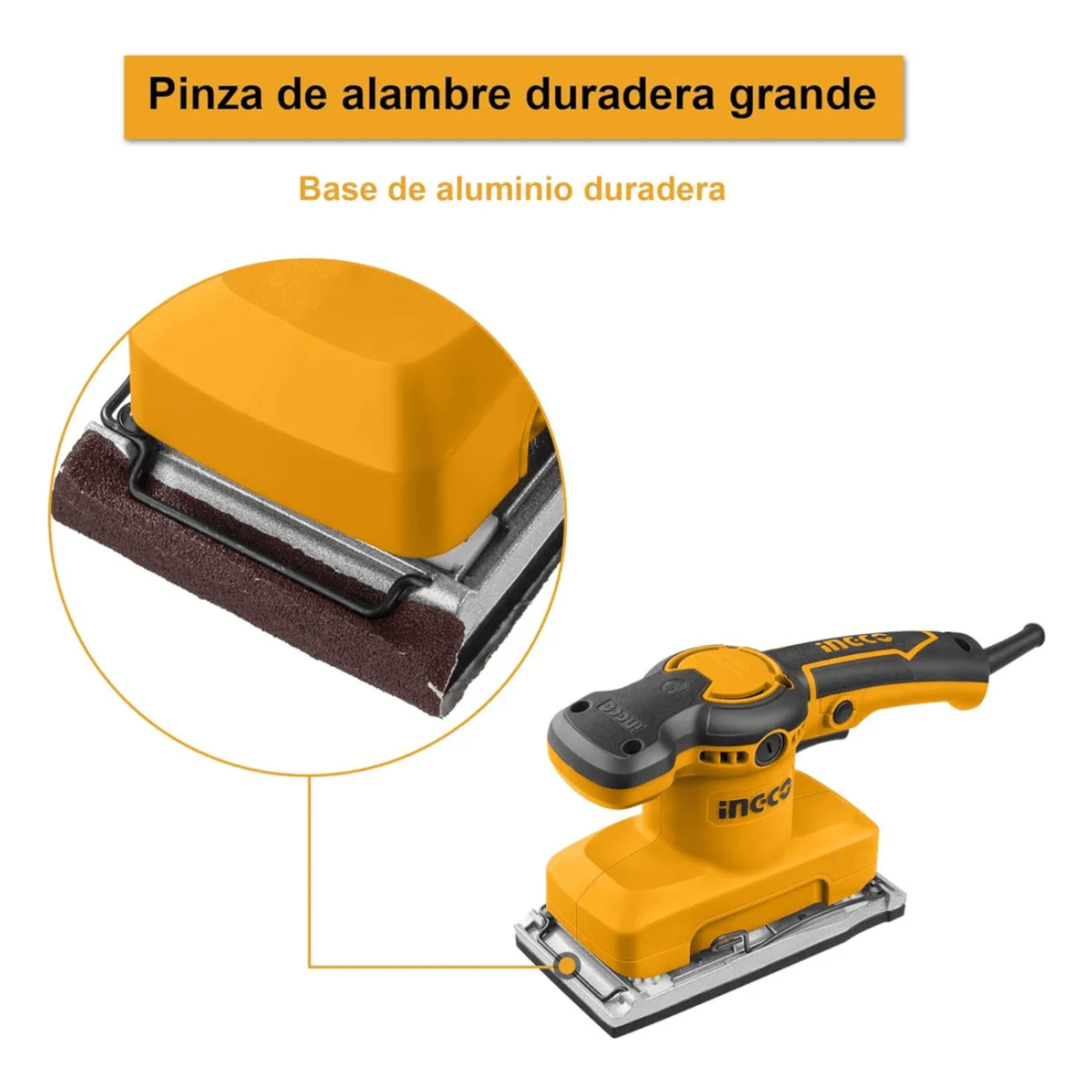 Lijadora De Acabado 320w 12000rpm INGCO UFS3208 - MARKEMSTORE - Lijadoras