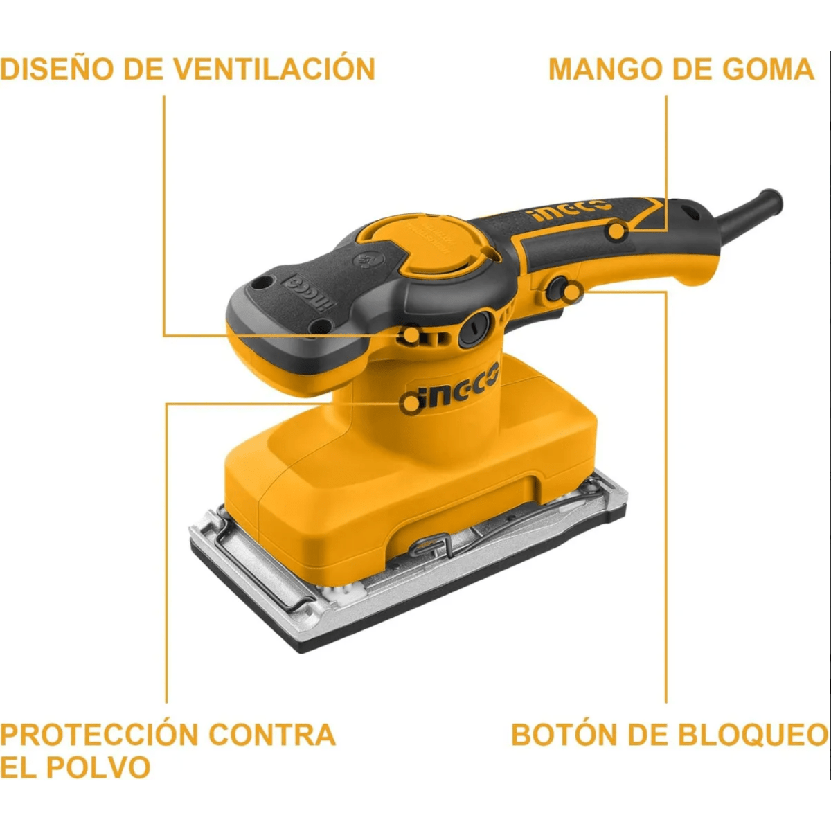 Lijadora De Acabado 320w 12000rpm INGCO UFS3208 - MARKEMSTORE - Lijadoras