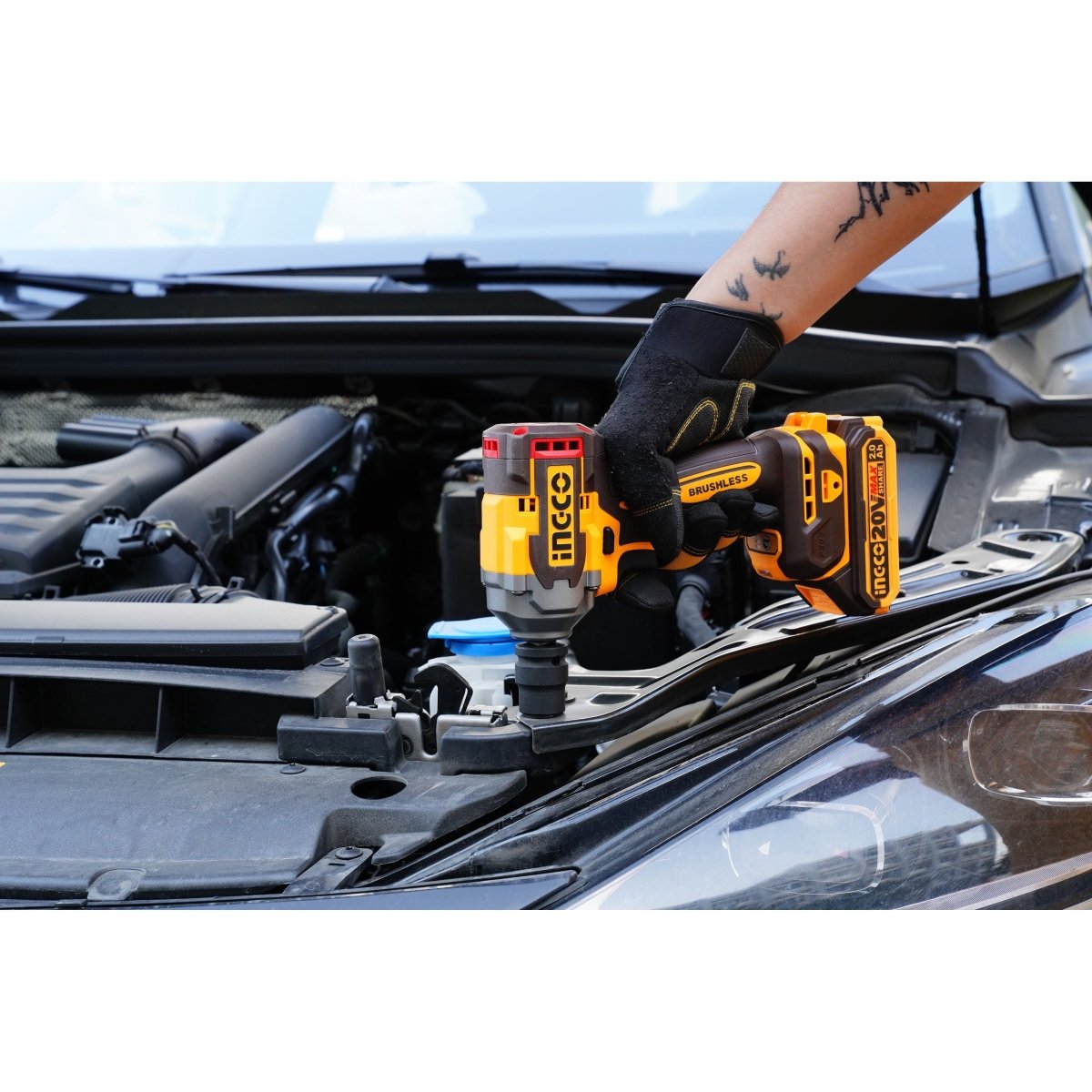 Llave De Impacto 20V M1/2 400Nm Brushless INGCO CIWLI20401 - MARKEMSTORE - 