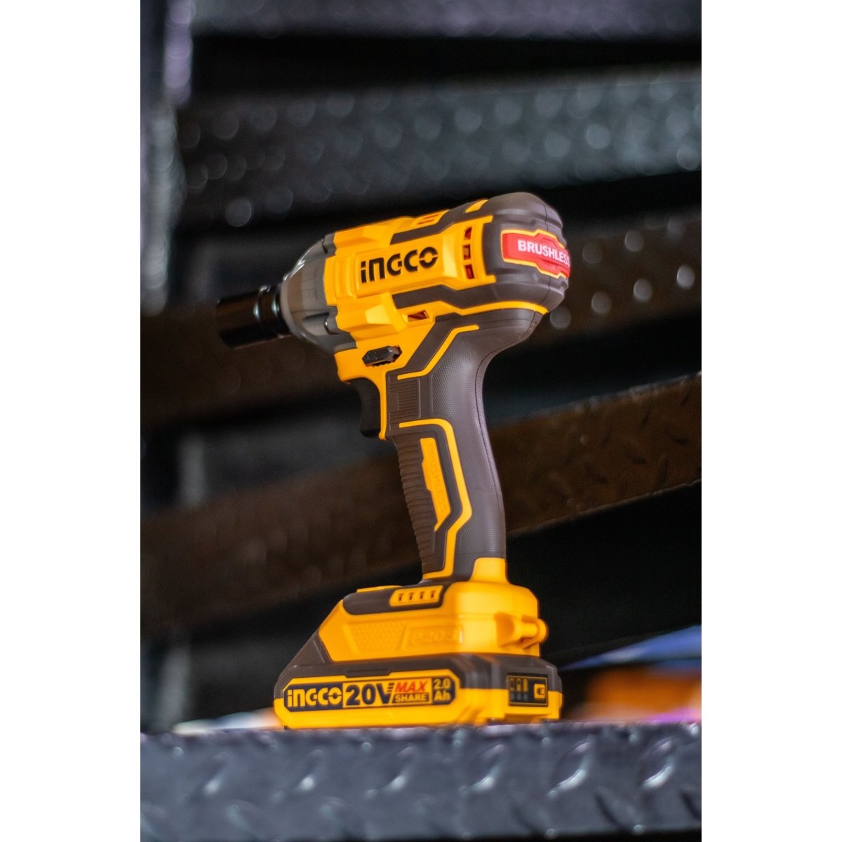 Llave De Impacto 20V M1/2 Brushless INGCO UCIWLI2050 - MARKEMSTORE - Taladro