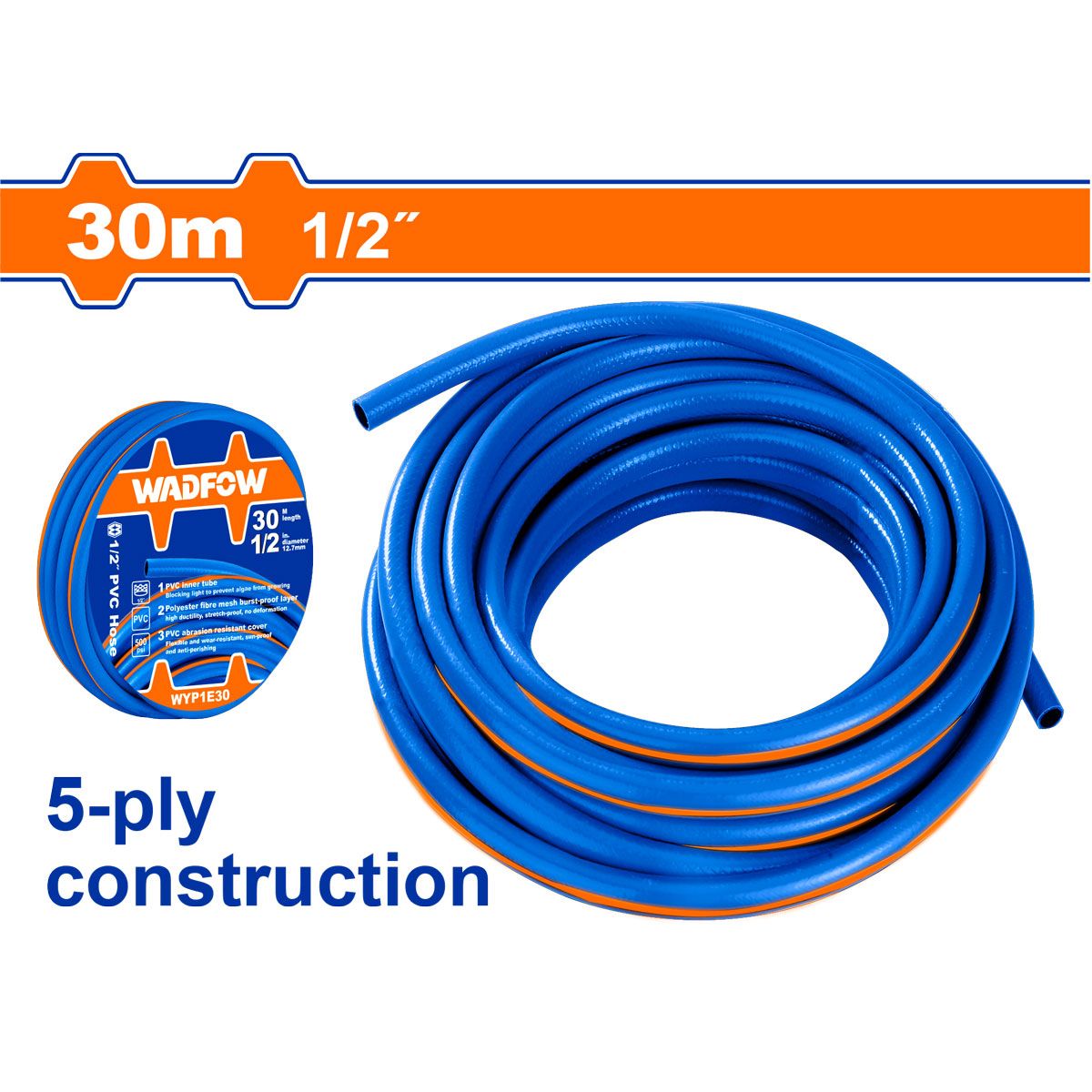 Manguera de PVC de 1/2 X 30m WYP1E30 - MARKEMSTORE - Jardín